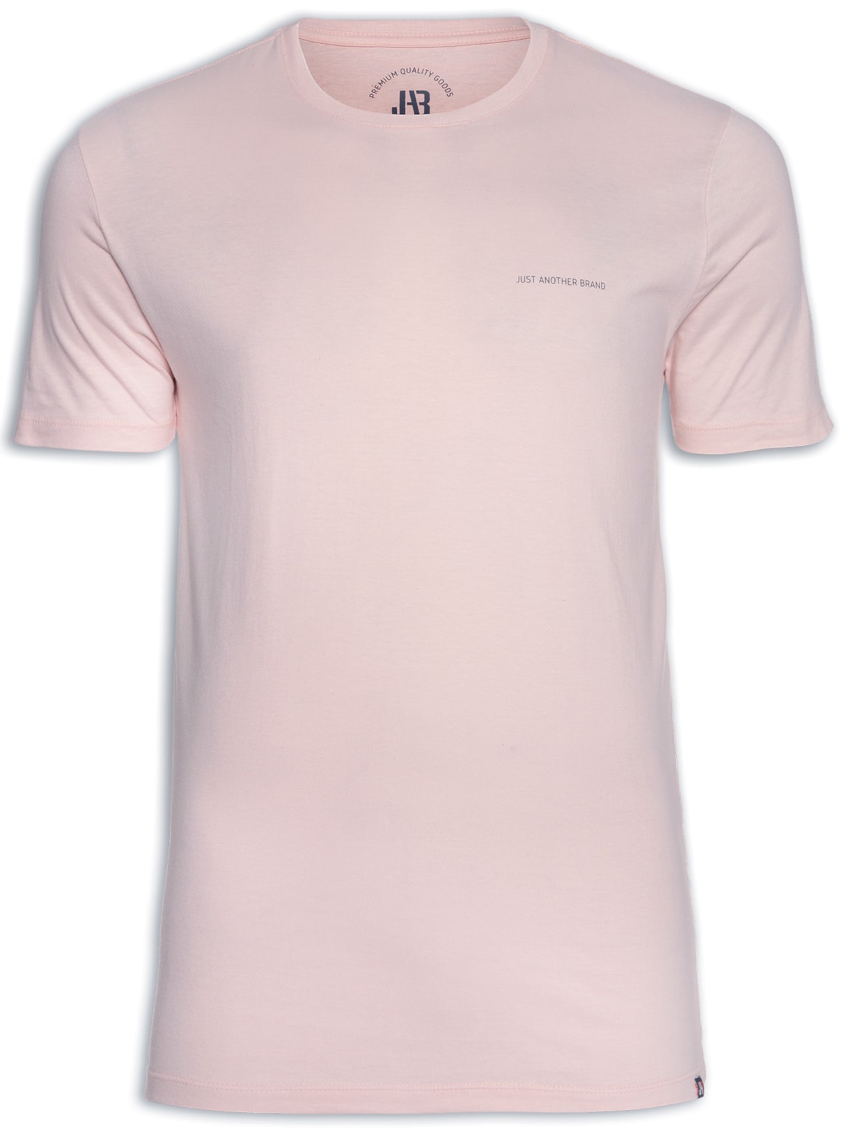 Camiseta Masculina Algodão Básica Logo Rosa Jab