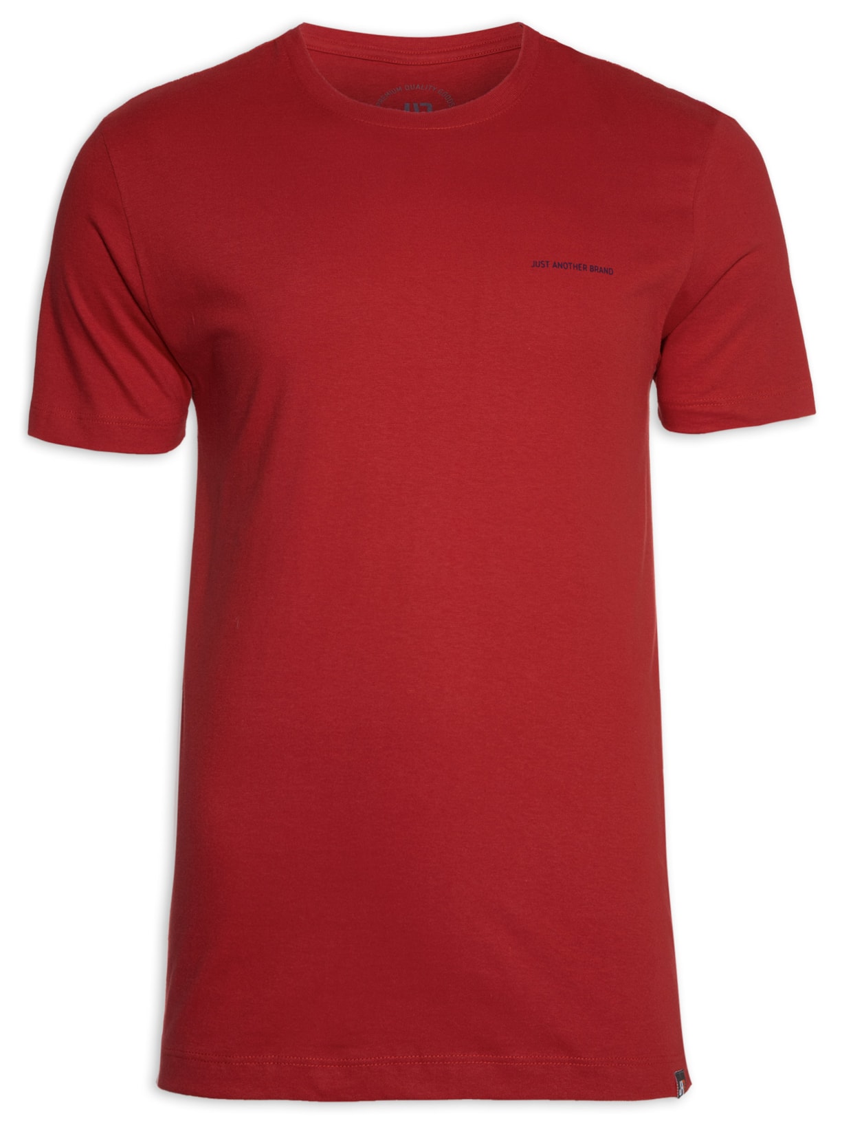 Camiseta Masculina Algodão Básica Logo - Vermelho