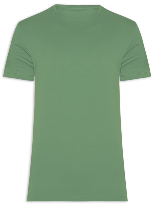 Camiseta Masculina Algodão Egícpcio - Verde