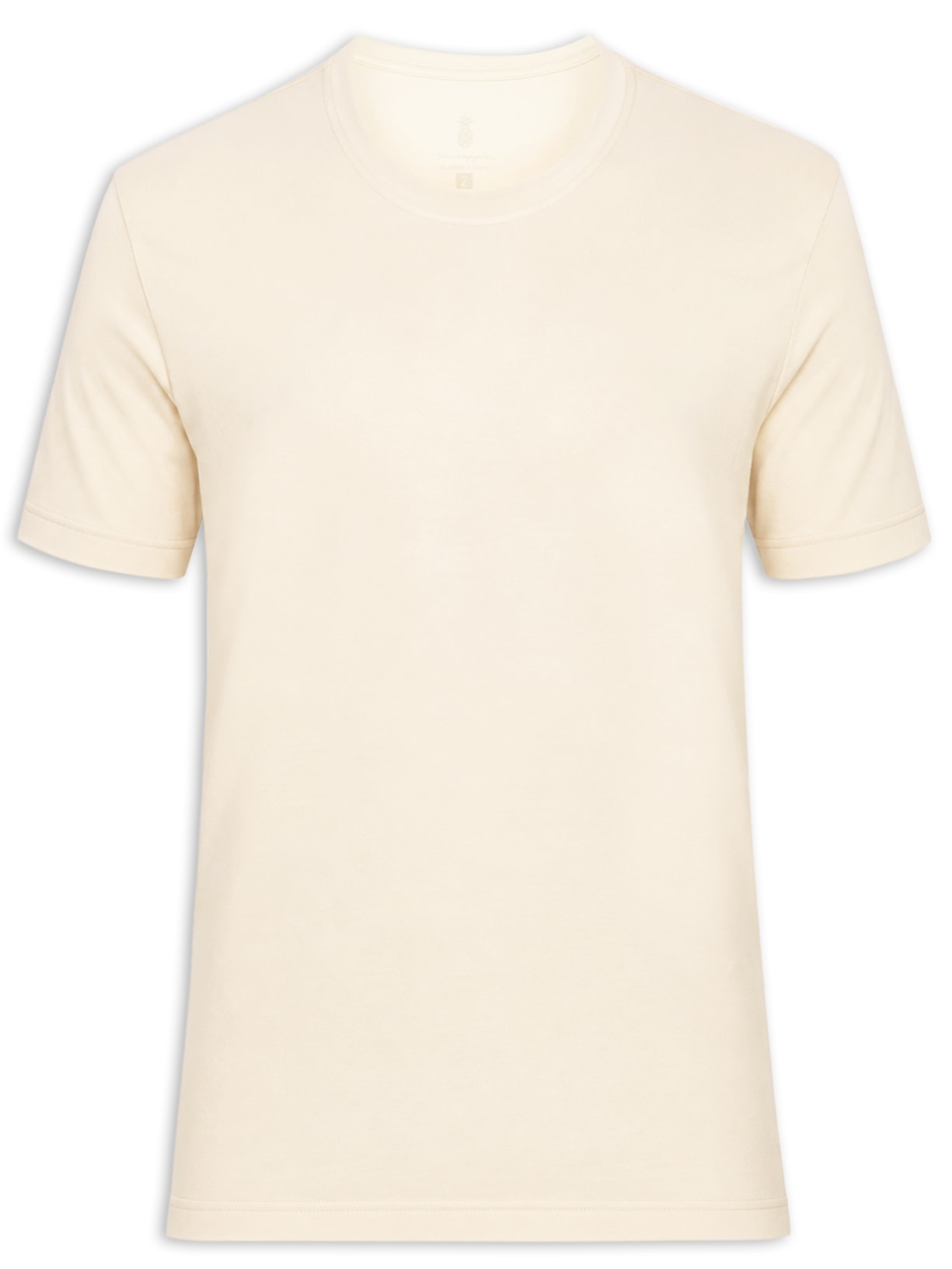Camiseta Masculina Algodão Egípcio Stretch Bege Pineapple