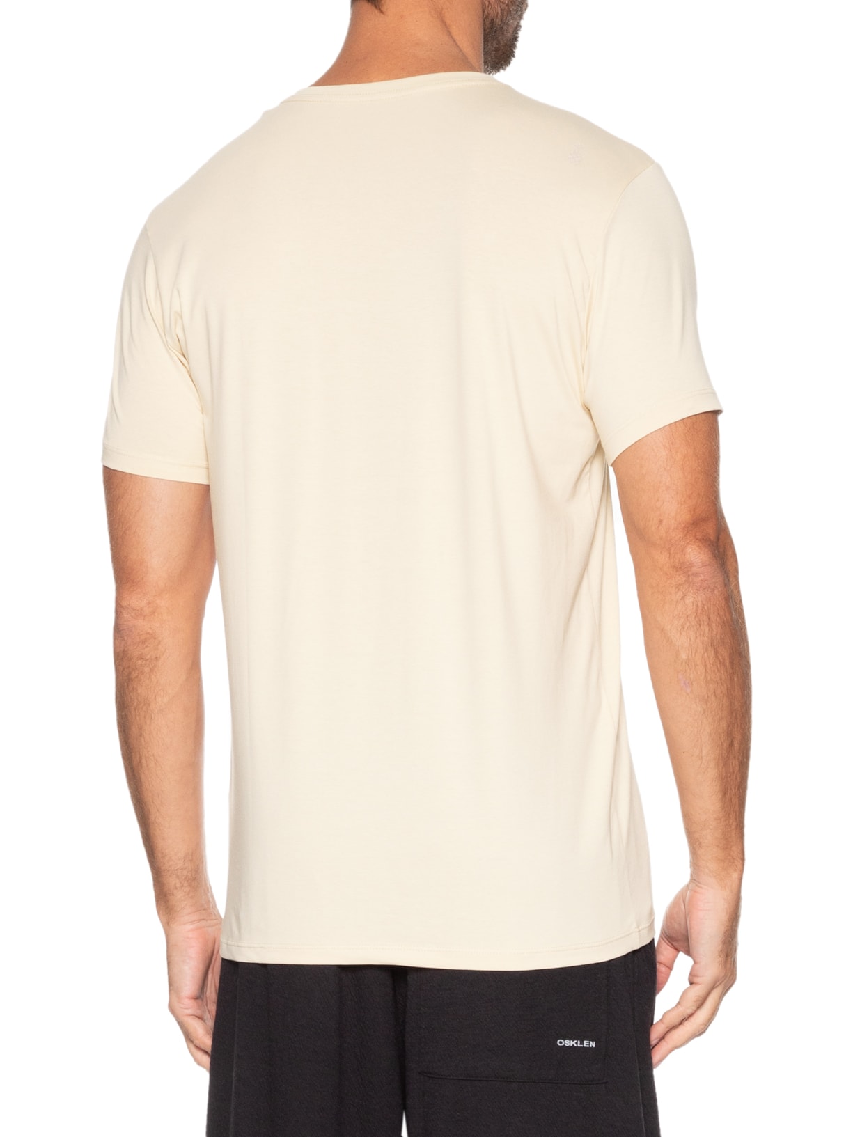 Camiseta Masculina Algodão Egípcio Stretch Bege Pineapple