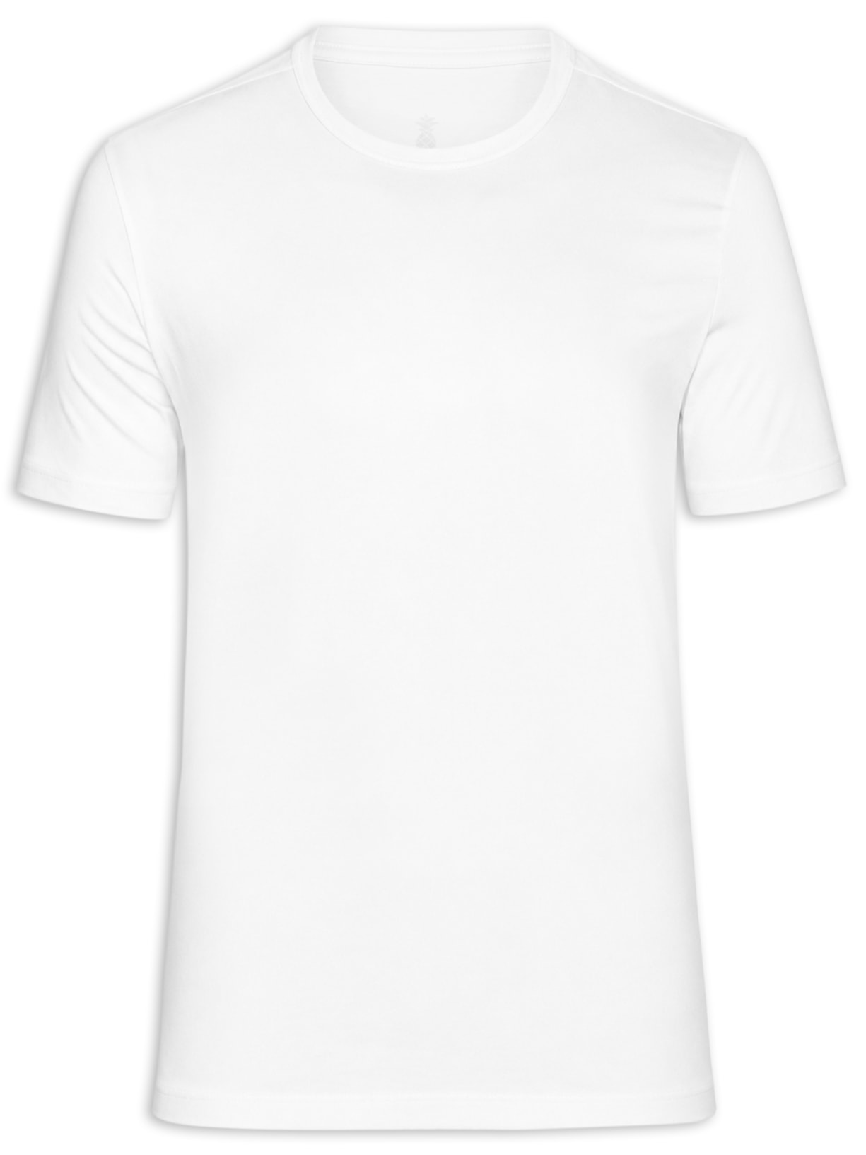 Camiseta Masculina Algodão Egípcio Stretch Branco Pineapple