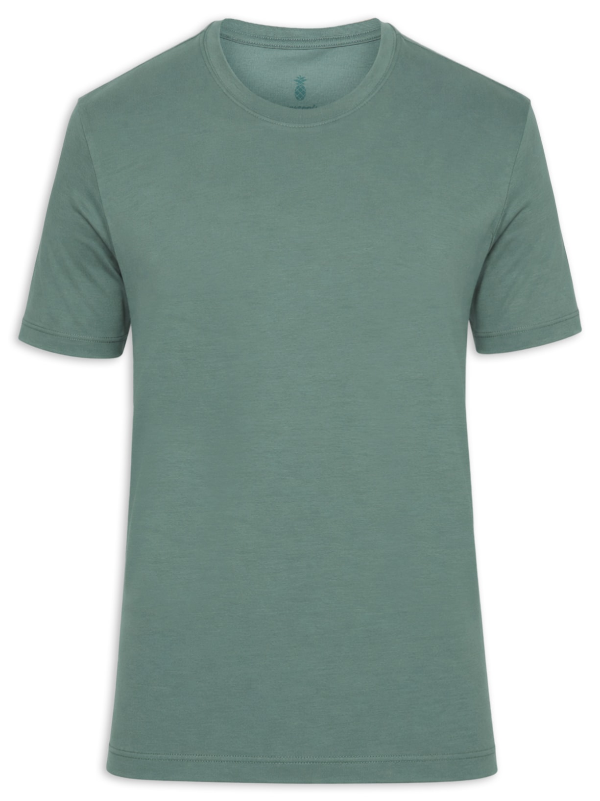 Camiseta Masculina Algodão Egípcio Stretch Verde Pineapple