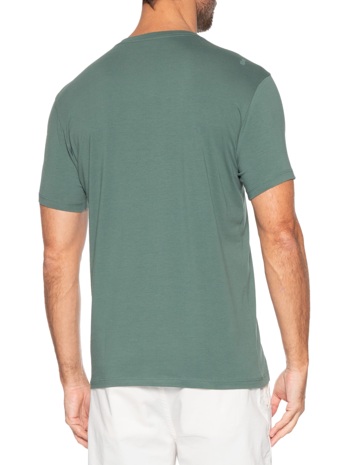 Camiseta Masculina Algodão Egípcio Stretch Verde Pineapple