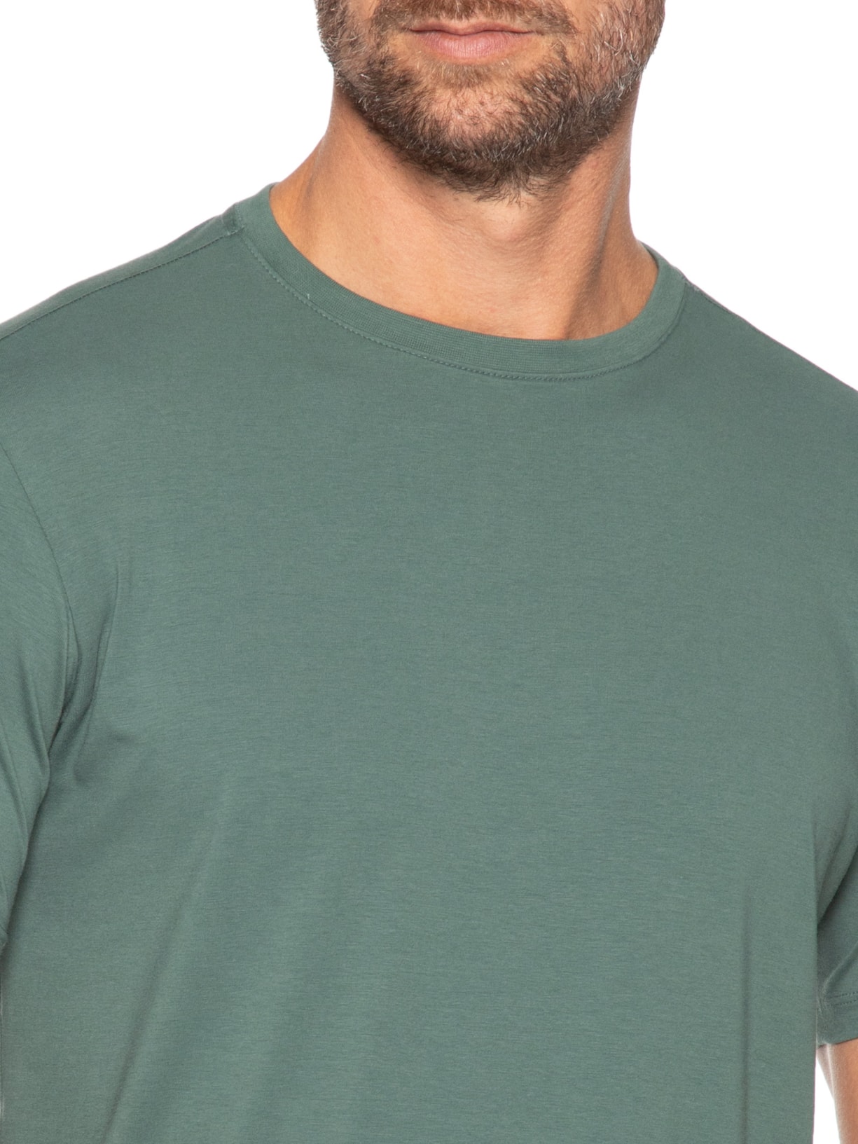 Camiseta Masculina Algodão Egípcio Stretch Verde Pineapple