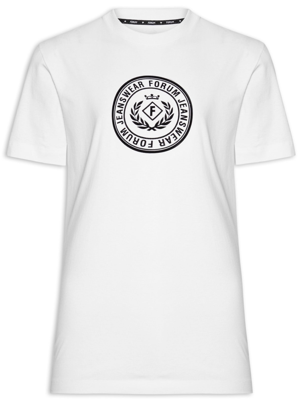 Camiseta Masculina Algodão Estampada - Branco