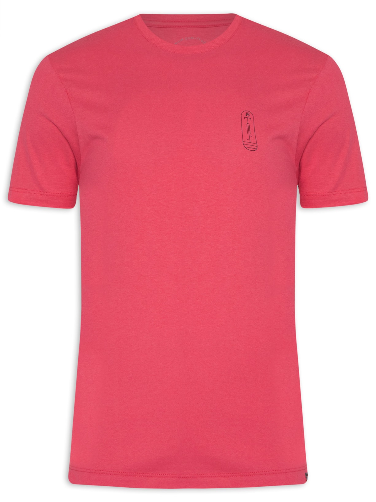 Camiseta Masculina Algodão Minimal Bike - Vermelho