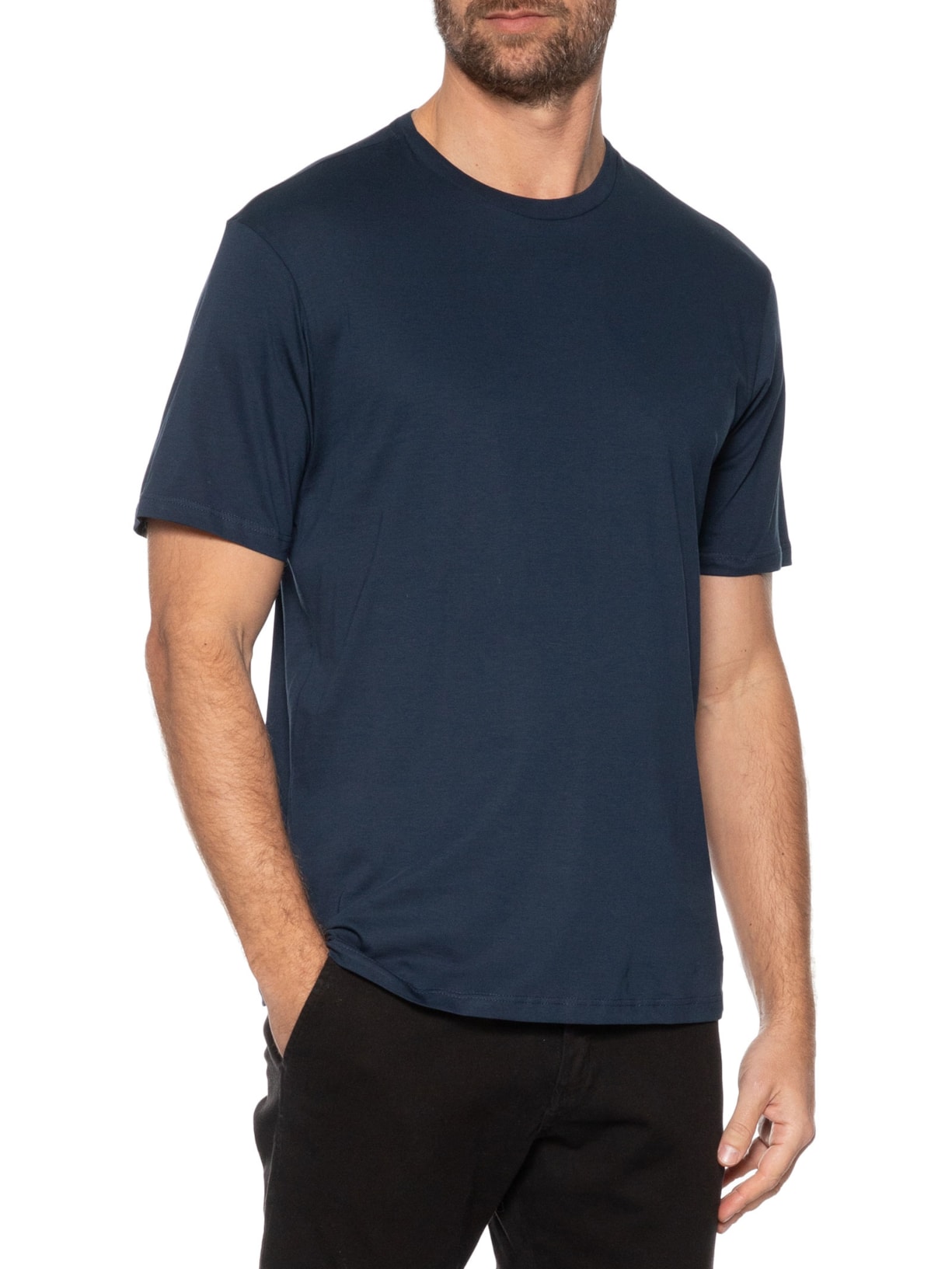 Camiseta Masculina Algodão Pima Azul  Zapalla