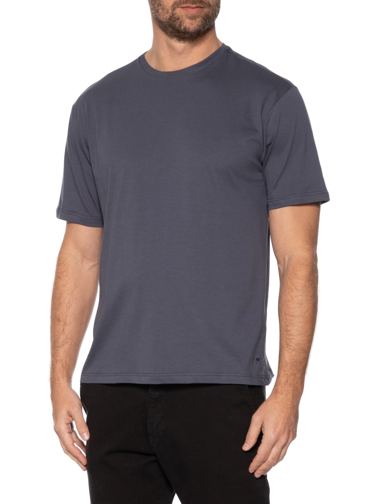 Camiseta Masculina Algodão Pima Cinza  Zapalla