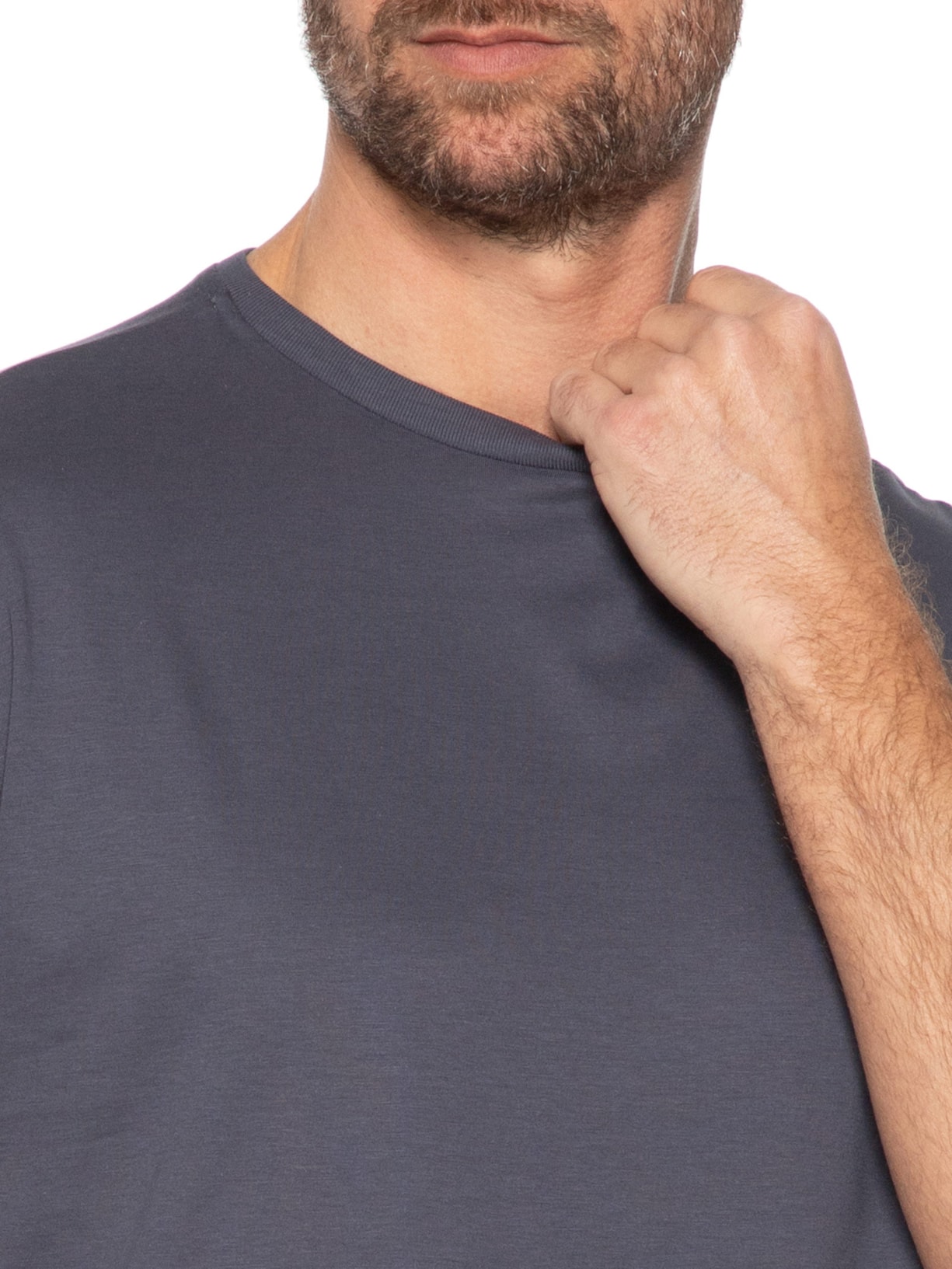 Camiseta Masculina Algodão Pima Cinza  Zapalla