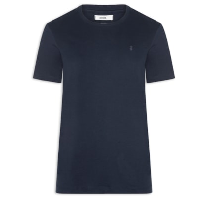 Camiseta Masculina Algodão Pima Gola Careca - Azul