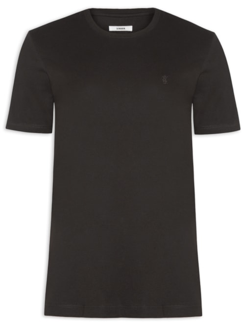 Camiseta Masculina Algodão Pima Gola Careca - Marrom