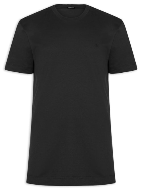 Camiseta Masculina Algodão - Preto