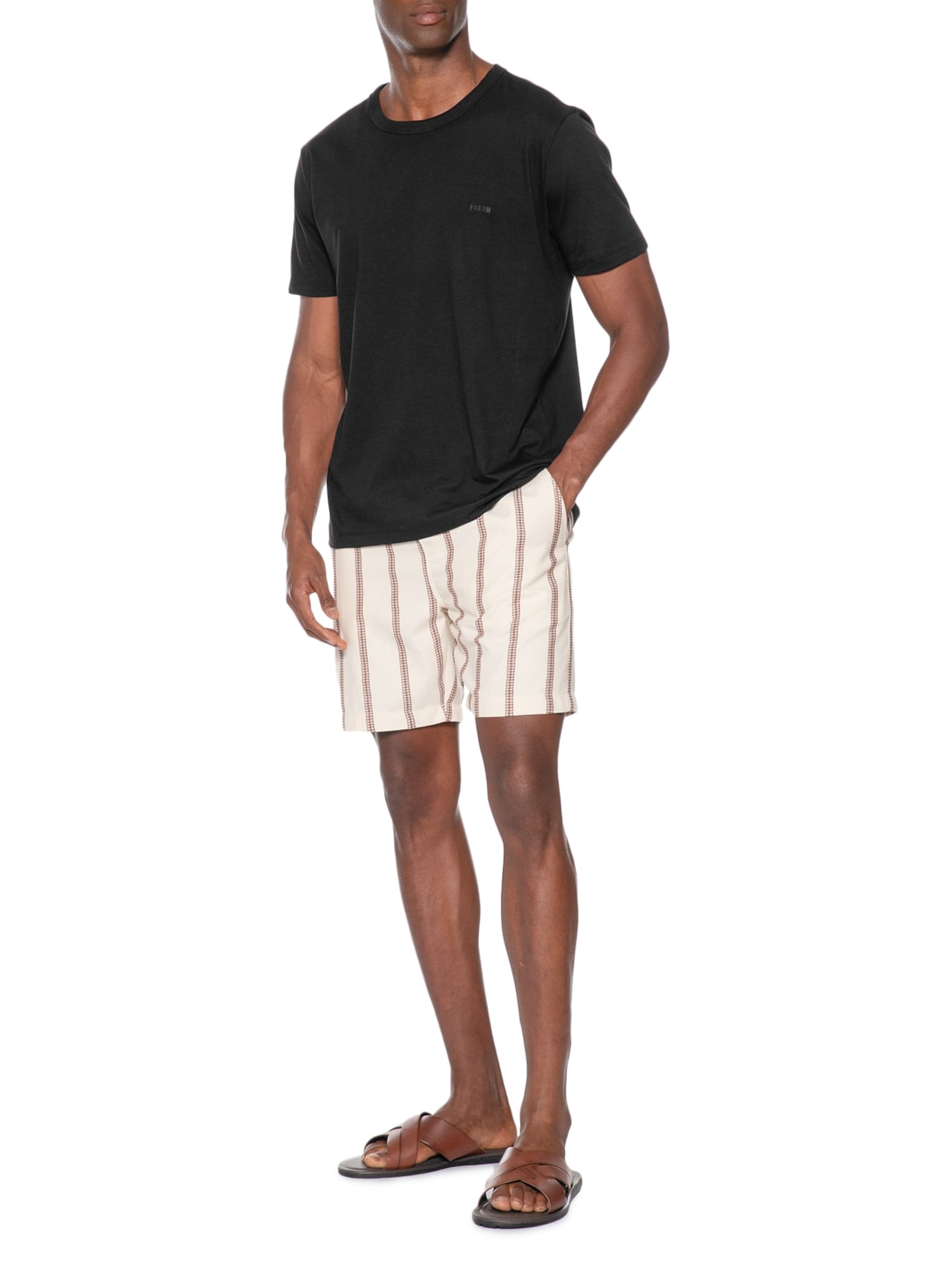 Camiseta Masculina Algodão Preto Forum