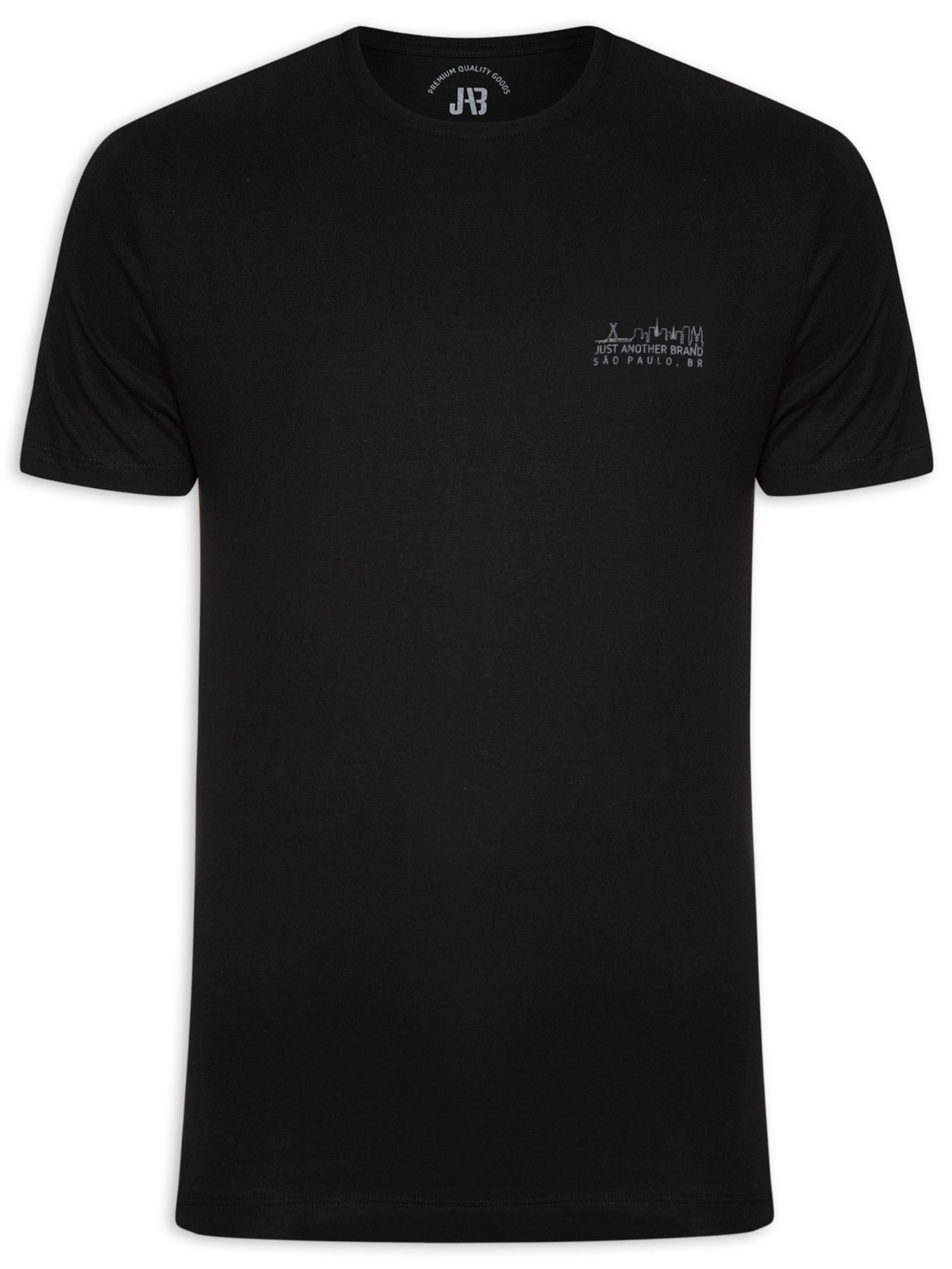 Camiseta Masculina Algodão Skyline São Paulo - Preto