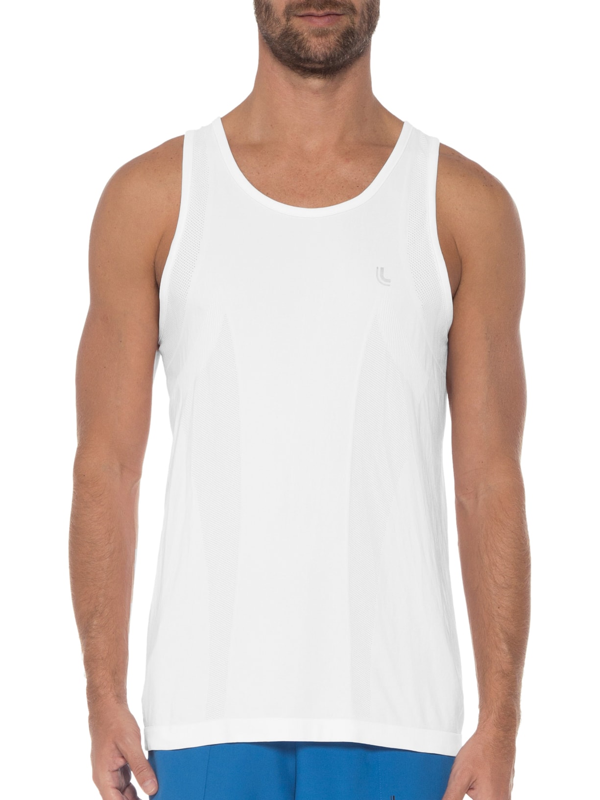 Camiseta Masculina Am Regata Branco Lupo