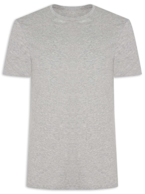 Camiseta Masculina Am Sport Pima - Cinza