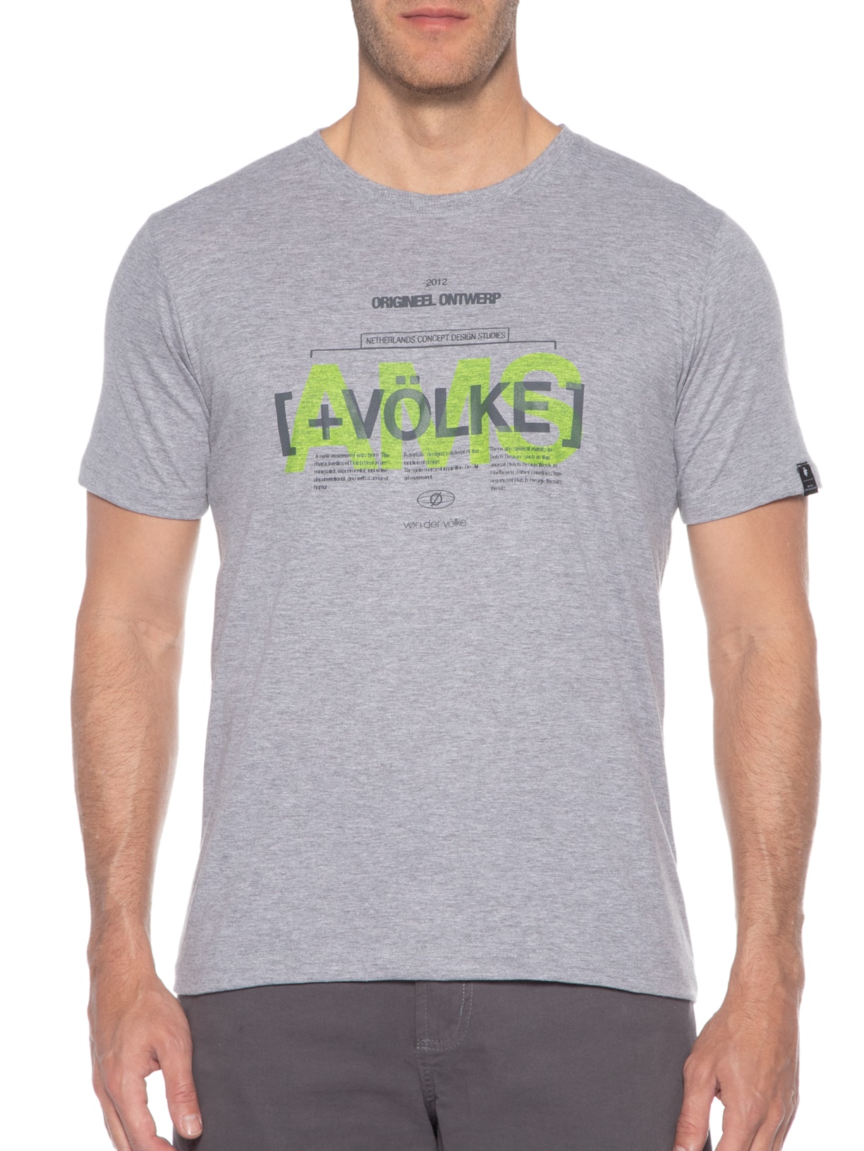 Camiseta Masculina Ams Cinza Von Der Volke