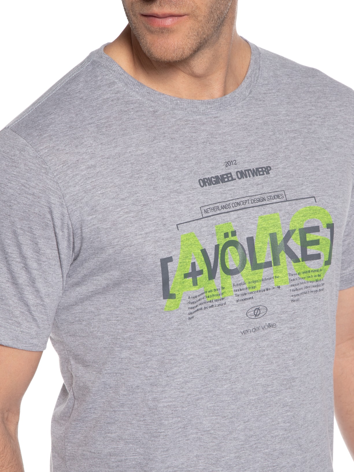 Camiseta Masculina Ams Cinza Von Der Volke
