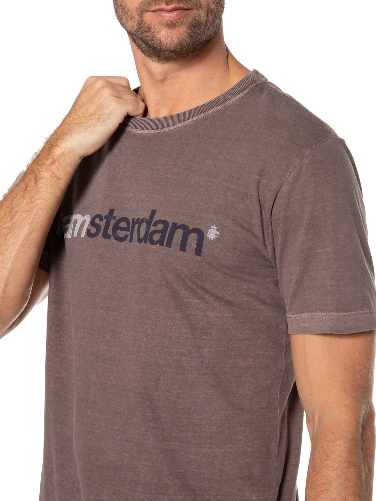 Camiseta Masculina Amsterdam Marrom Von Der Volke