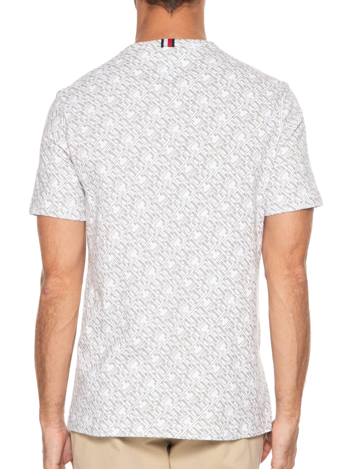 Camiseta Masculina Aop Monogram Branco Tommy Hilfiger