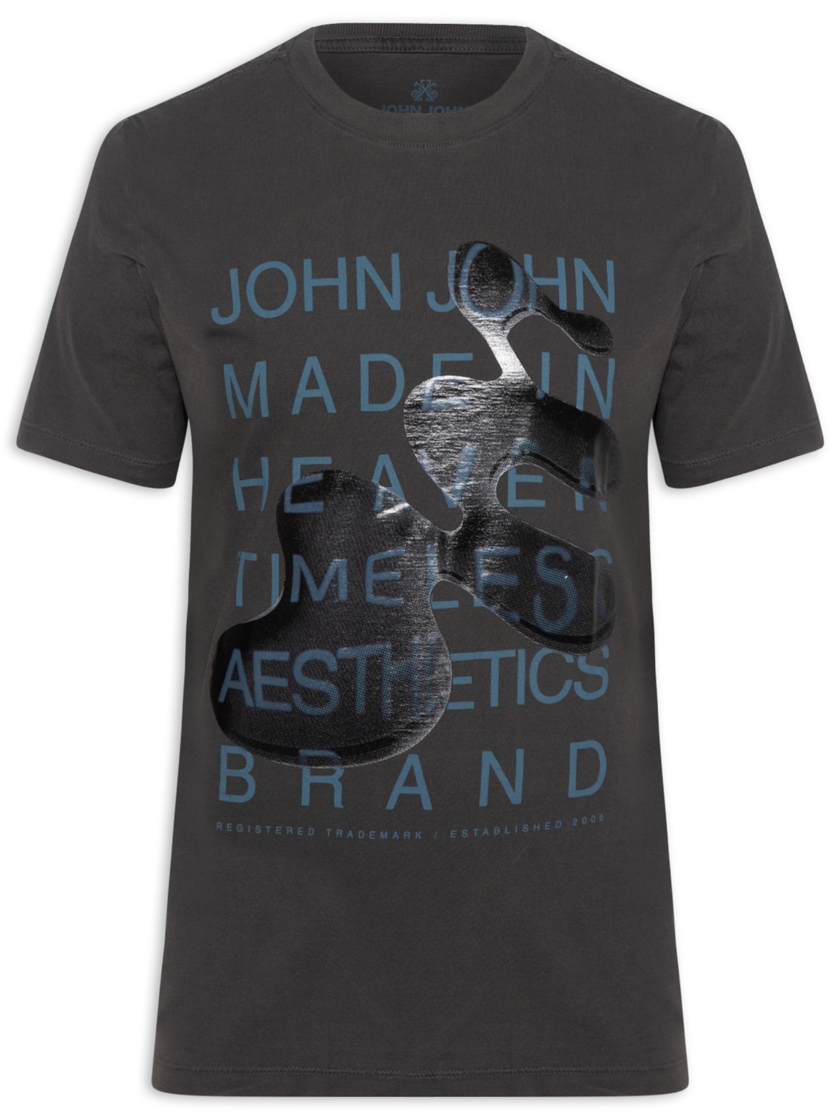 Camiseta Masculina Aqua Base Preto John John