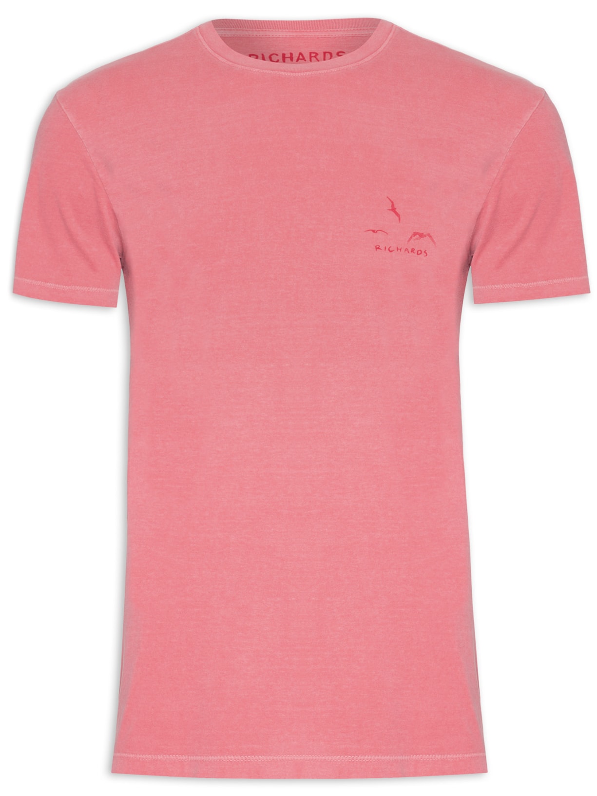 Camiseta Masculina Aquarela Pássaros - Vermelho