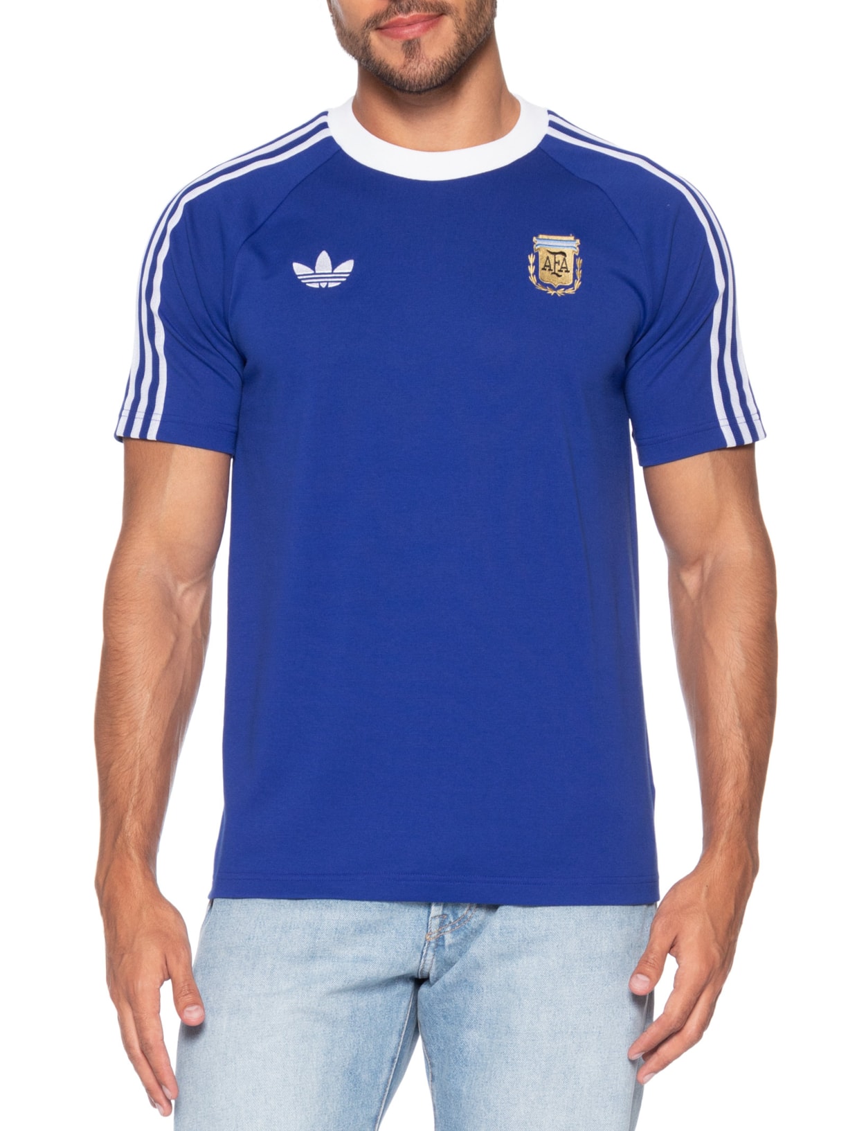 Camiseta Masculina Argentina Azul Adidas Originals
