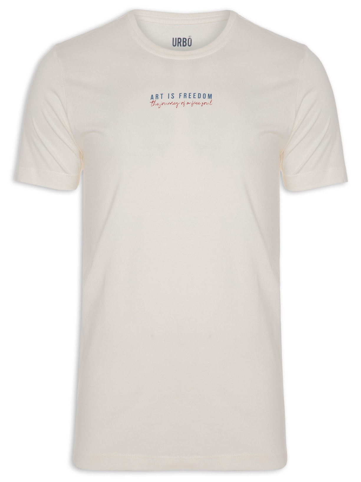 Camiseta Masculina Art Is Freedom Natural Off White Urbô