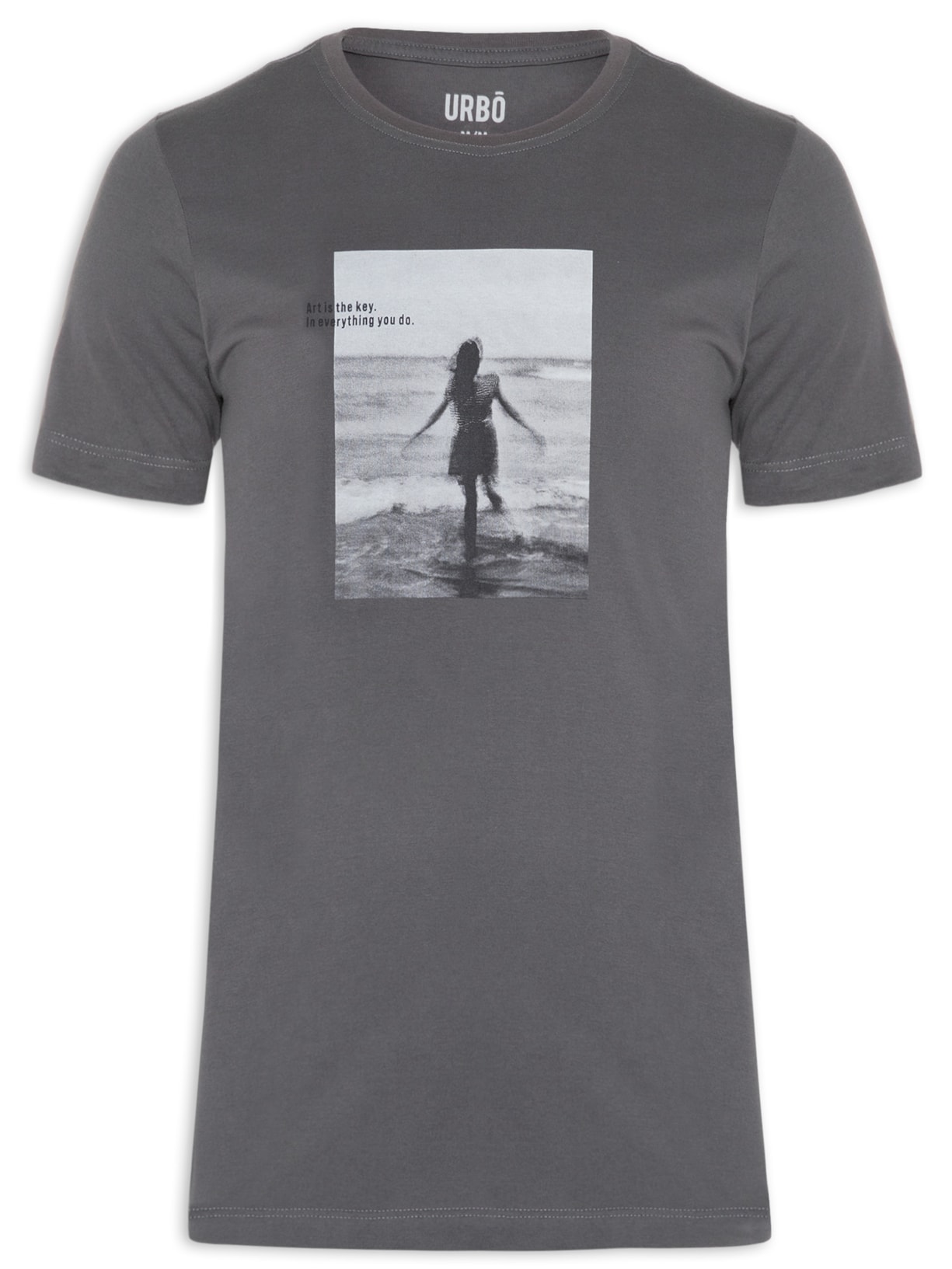 Camiseta Masculina Art Is The Key - Cinza