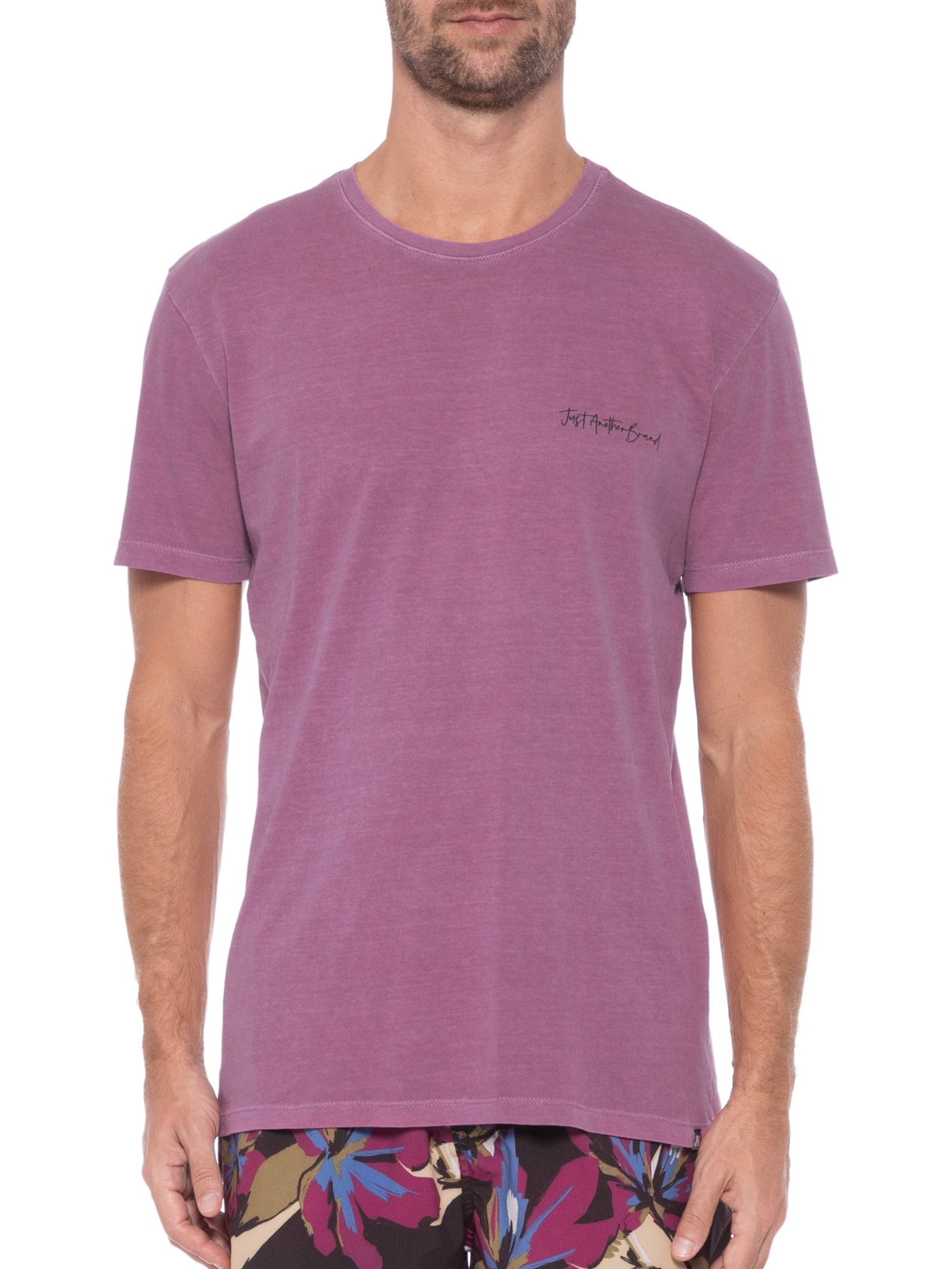 Camiseta Masculina Assinatura Script Roxo Jab