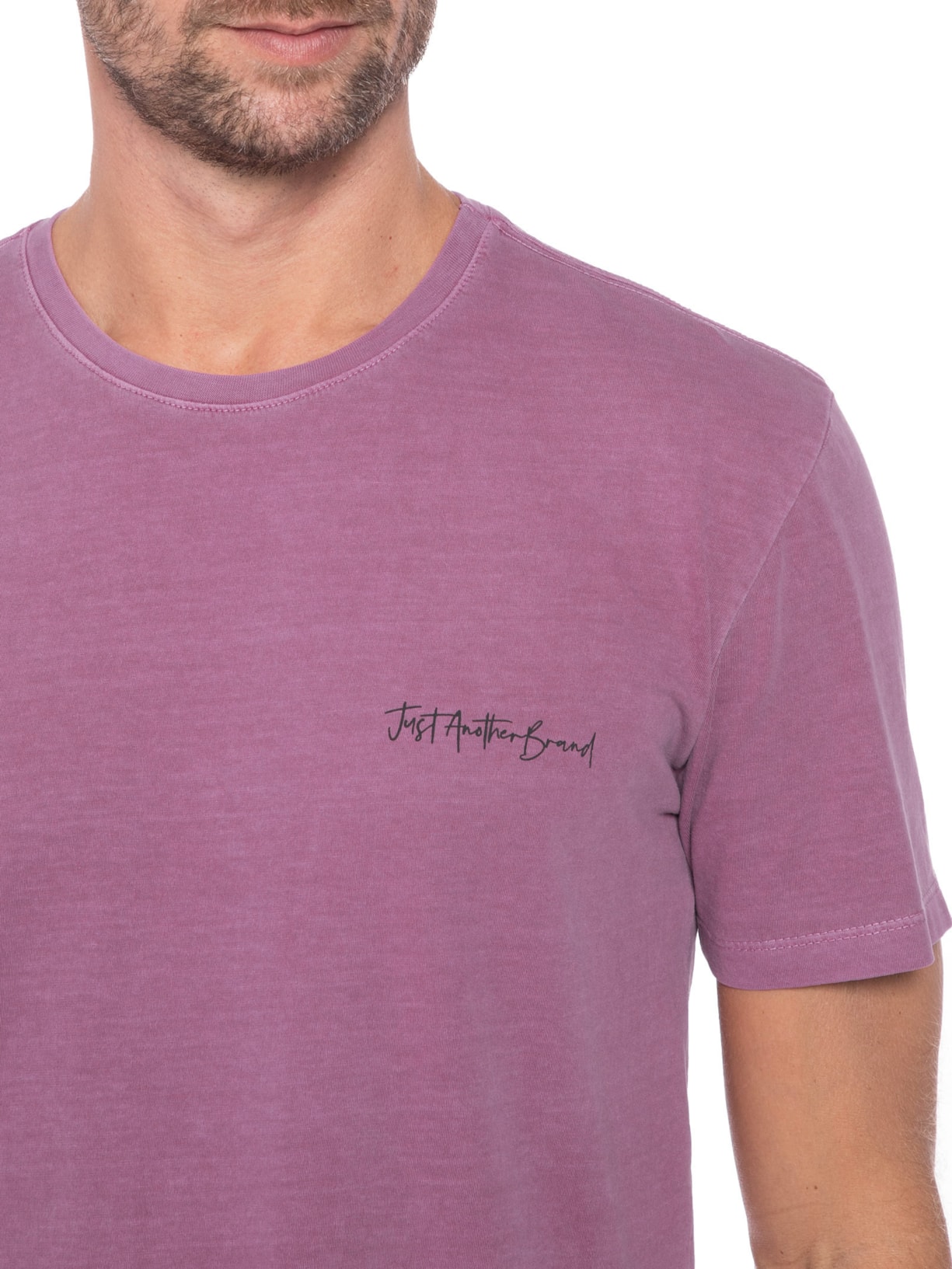 Camiseta Masculina Assinatura Script Roxo Jab
