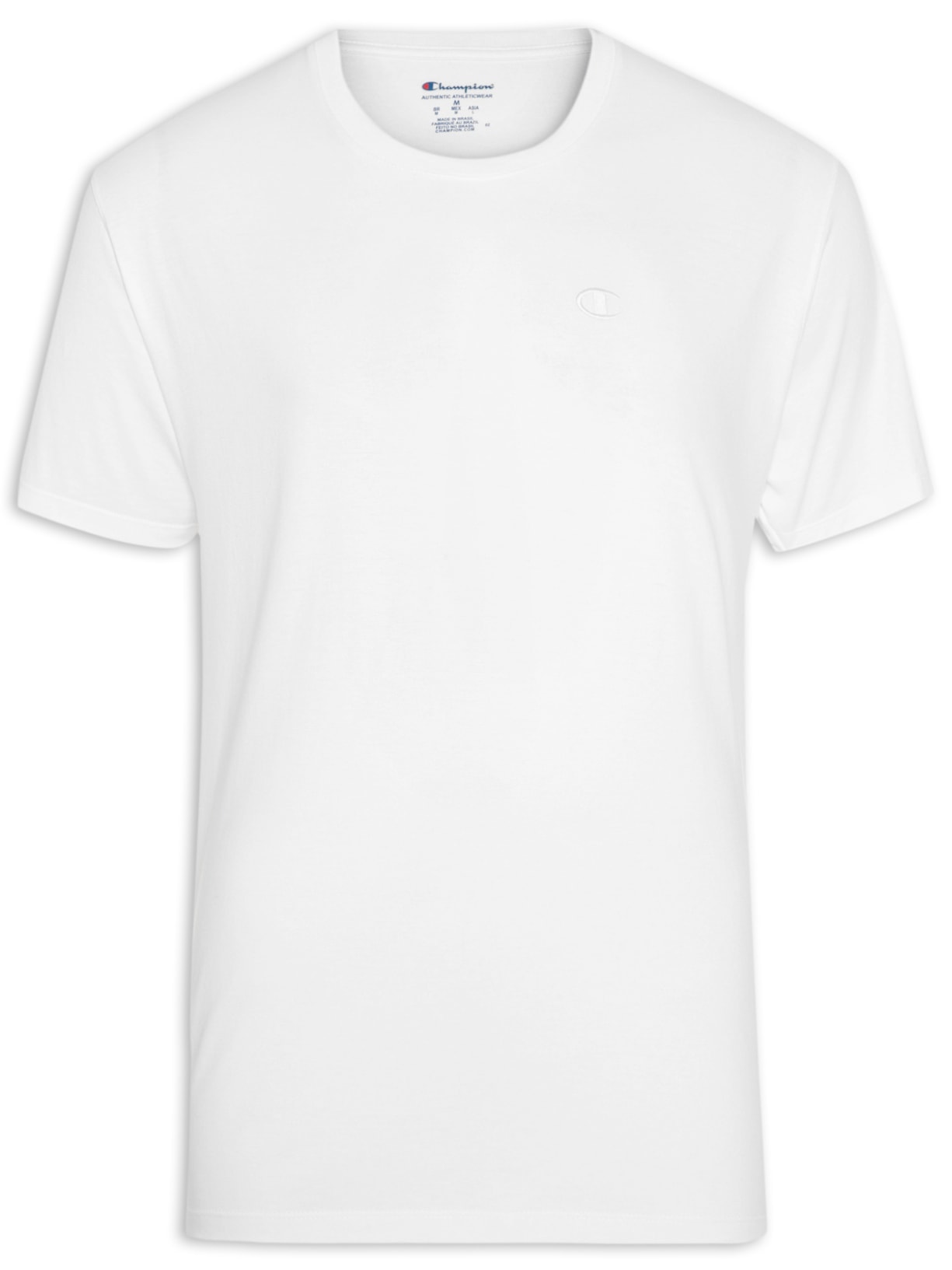 Camiseta Masculina Ath Basic C Embroidery Logo Tst - Branco