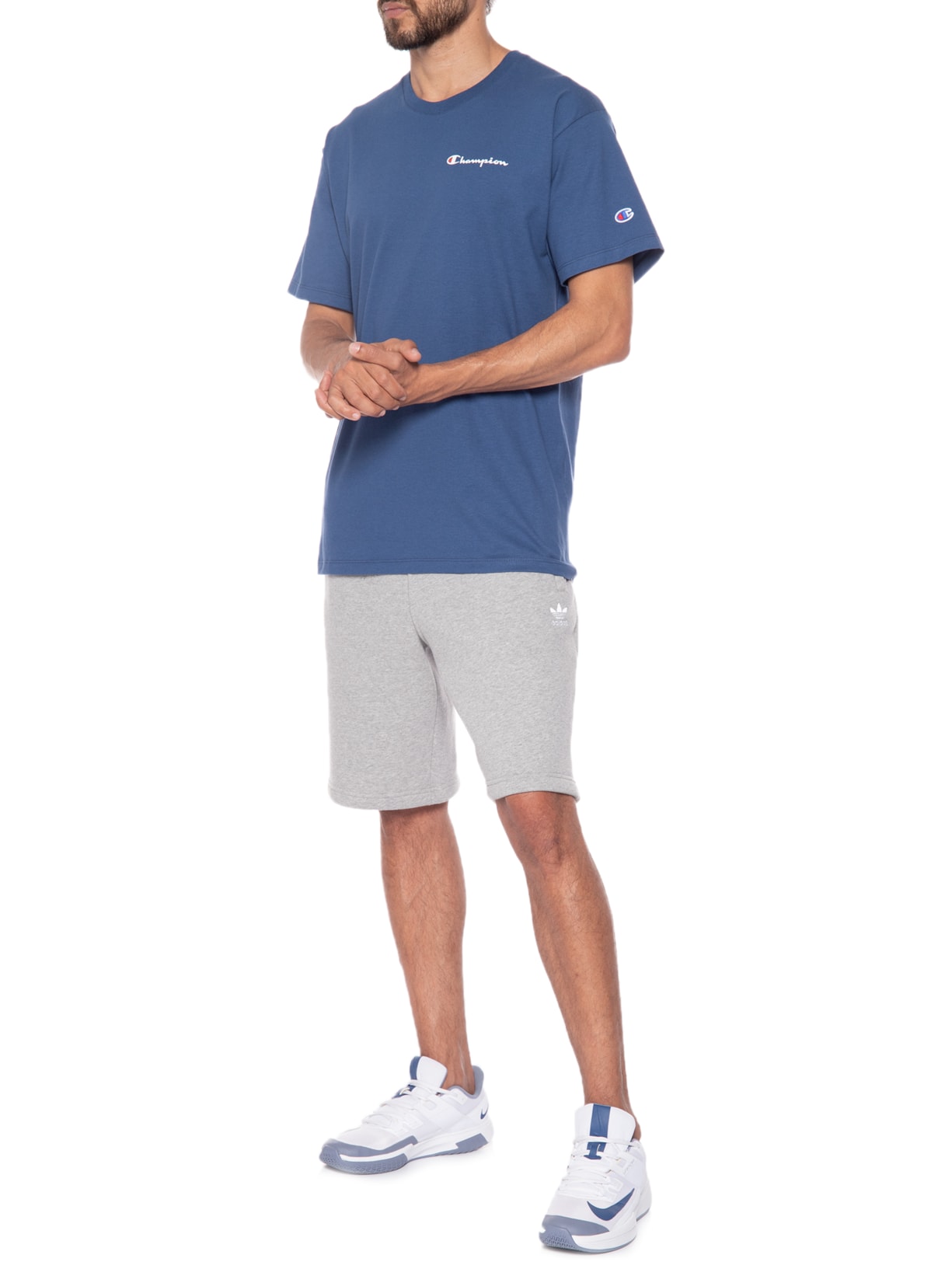 Camiseta Masculina Ath Mini Script Logo Ink Azul Champion