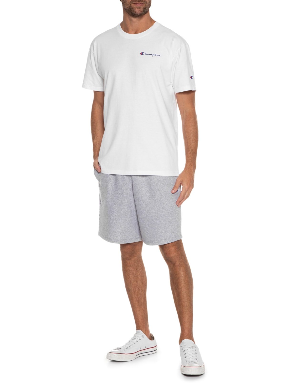 Camiseta Masculina Ath Mini Script Logo Ink Branco Champion