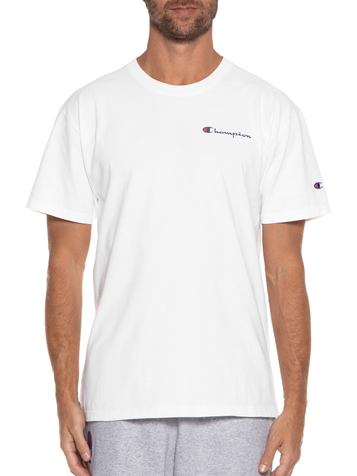 Camiseta Masculina Ath Mini Script Logo Ink Branco Champion