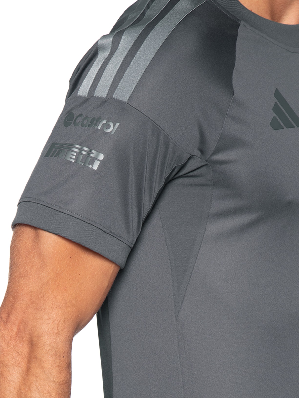 Camiseta Masculina Audi Revolut Driver Cinza Adidas + Audi