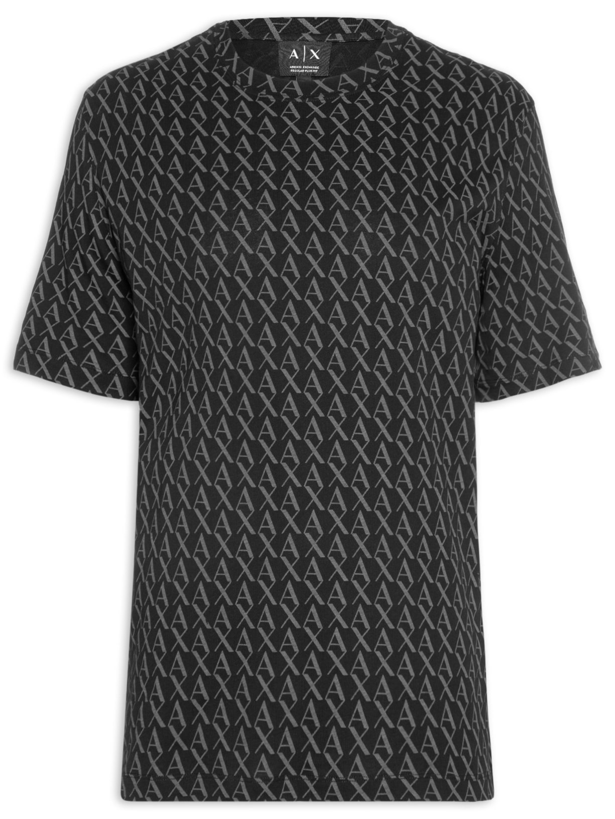 Camiseta Masculina AX Monograma Preto Armani Exchange