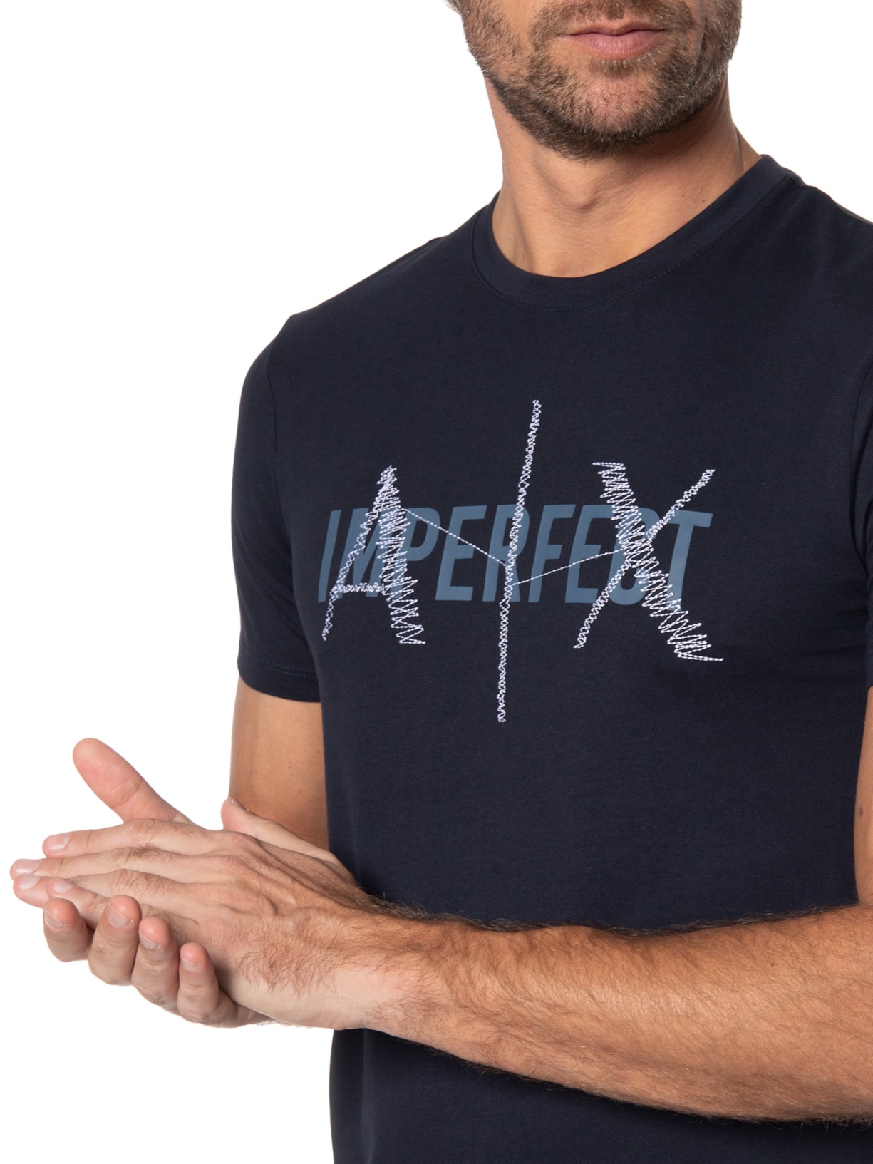 Camiseta Masculina Azul Armani Exchange