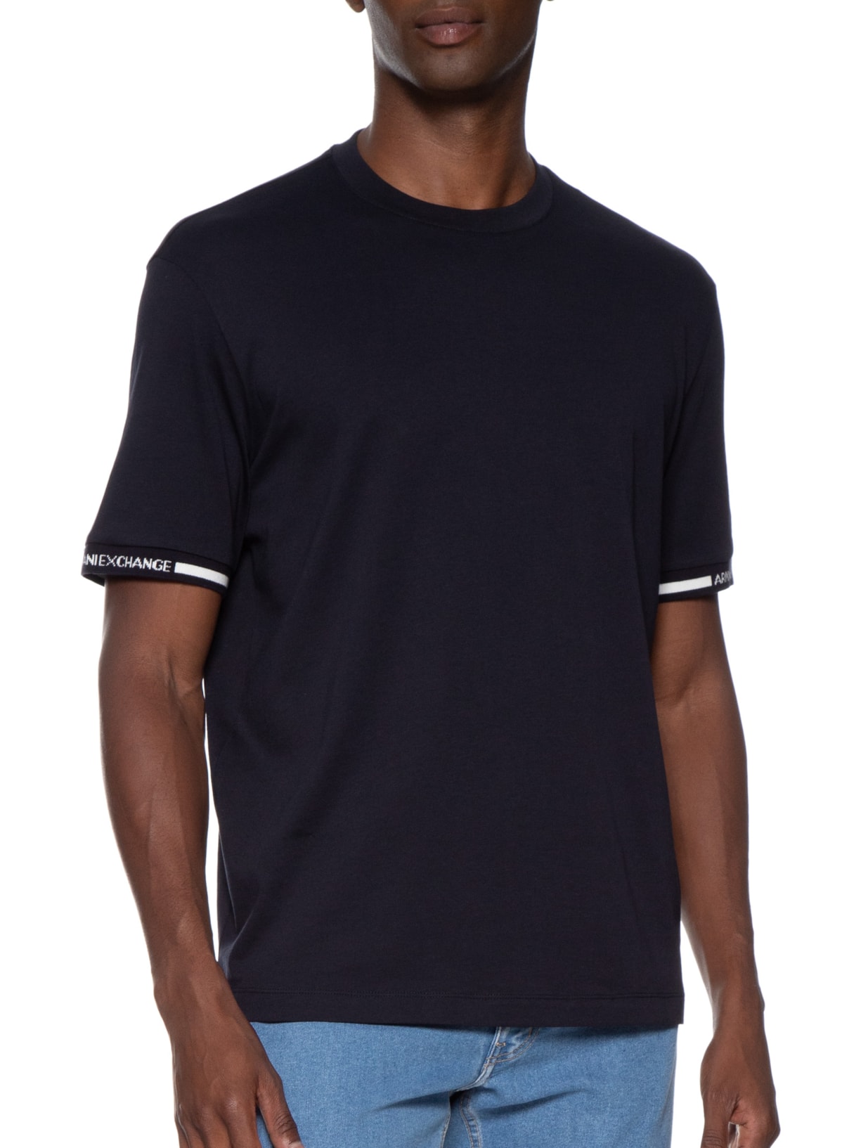 Camiseta Masculina Azul Armani Exchange