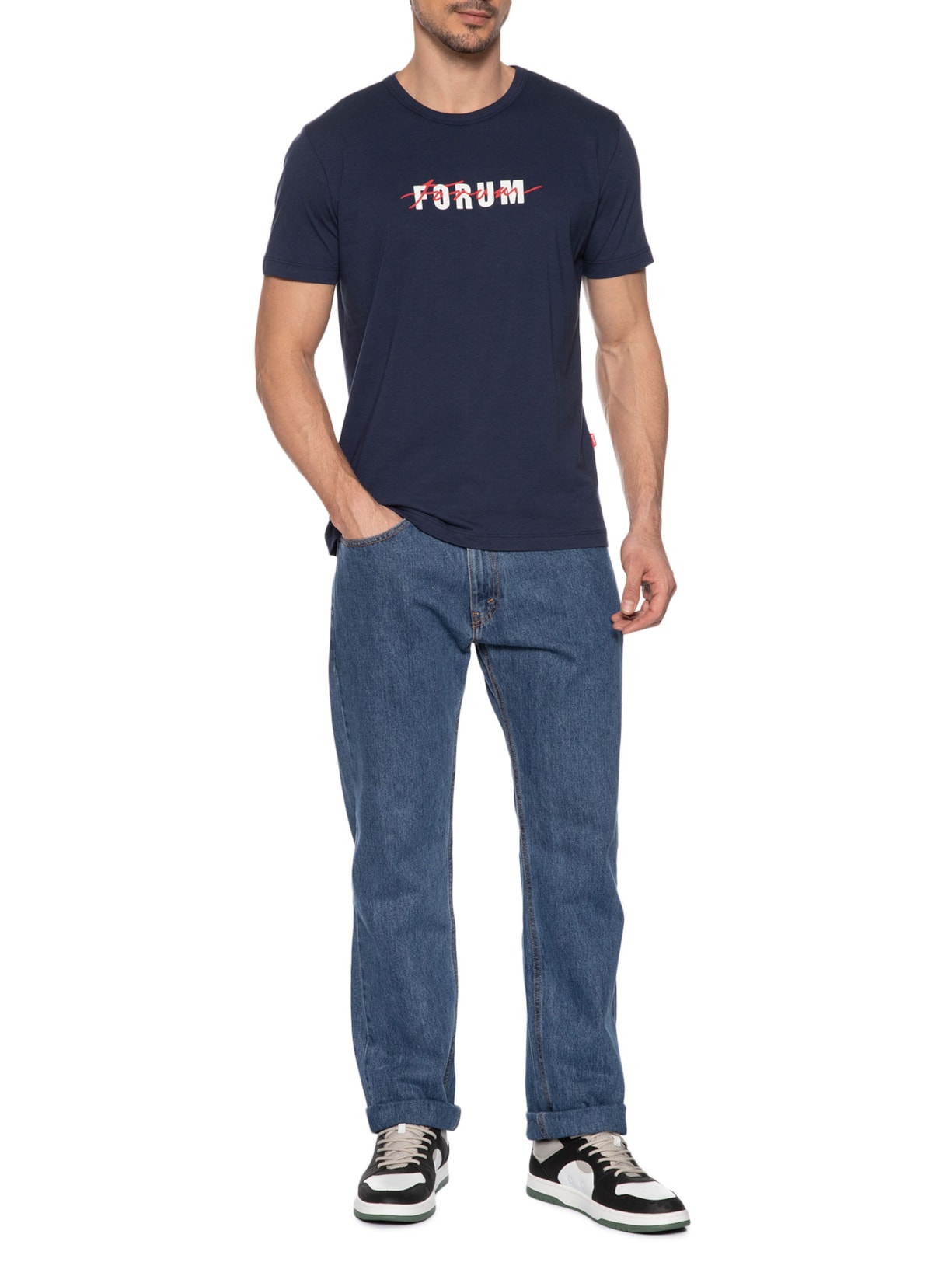 Camiseta Masculina Azul  Forum