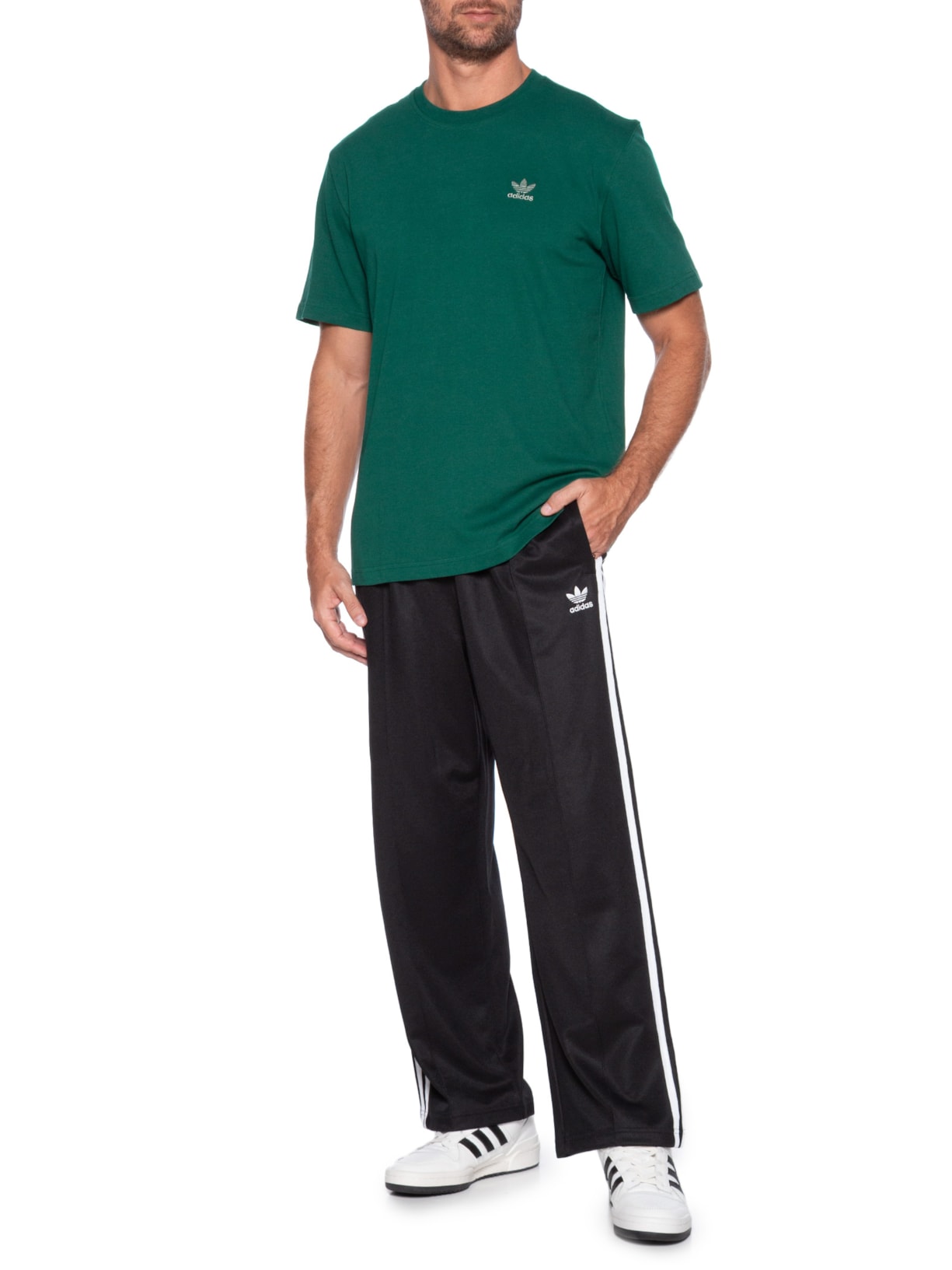 Camiseta Masculina B F Trefoil Verde Adidas Originals