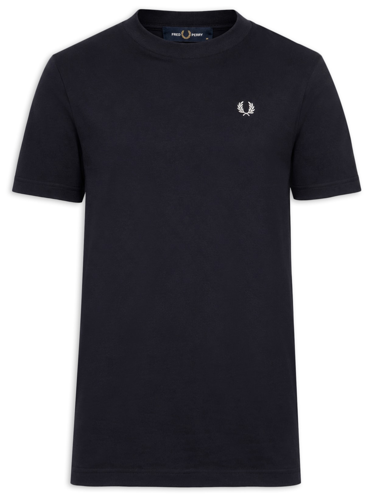 Camiseta Masculina Back Print Fred Perry Text - Azul