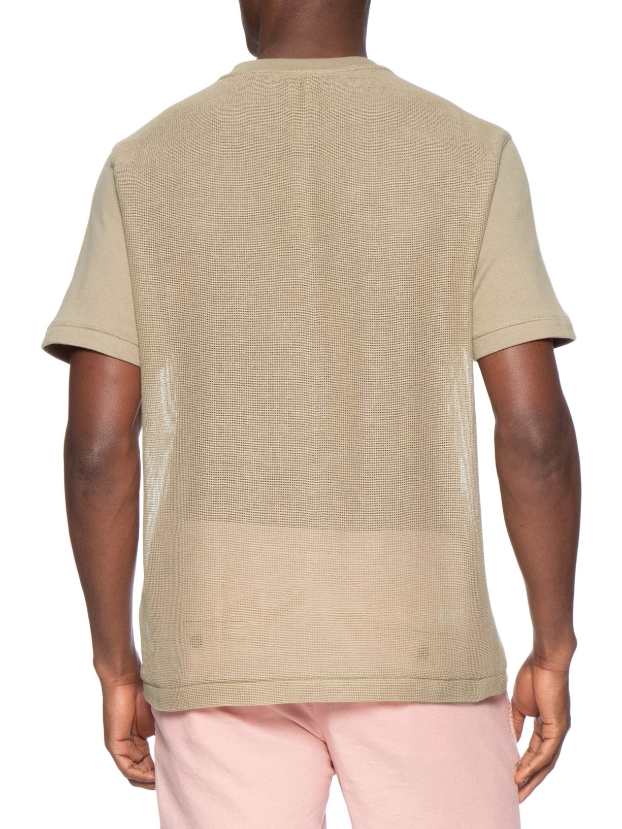 Camiseta Masculina Back Rustic Embroidered Mc Bege Osklen