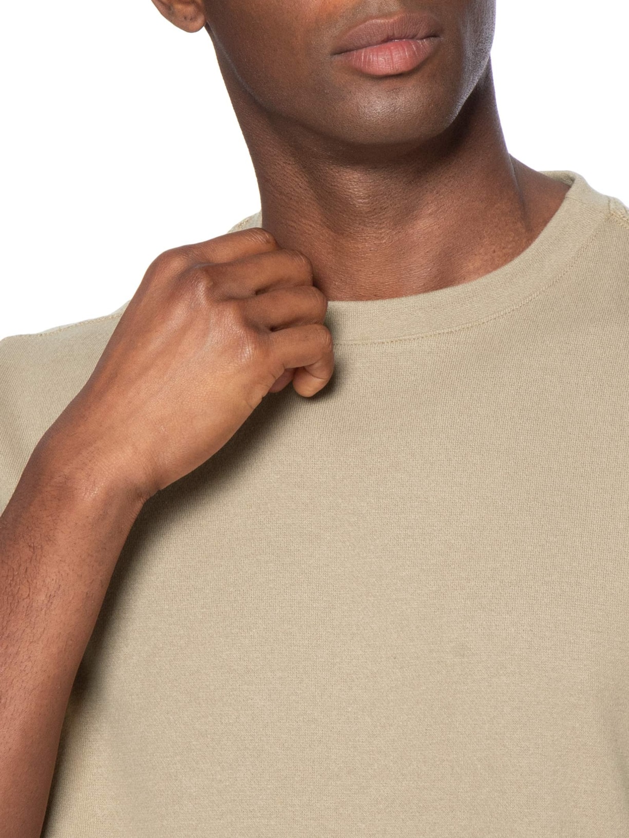 Camiseta Masculina Back Rustic Embroidered Mc Bege Osklen