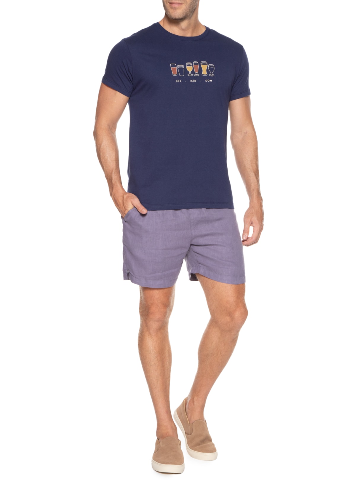 Camiseta Masculina Bar Azul Foxton