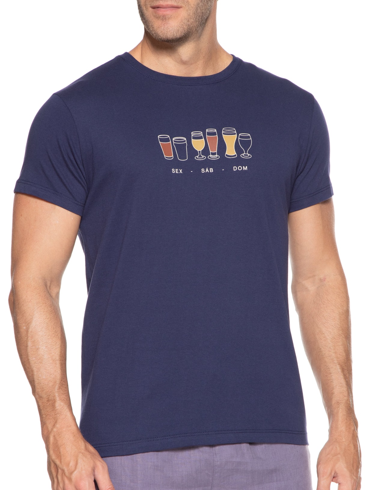Camiseta Masculina Bar Azul Foxton