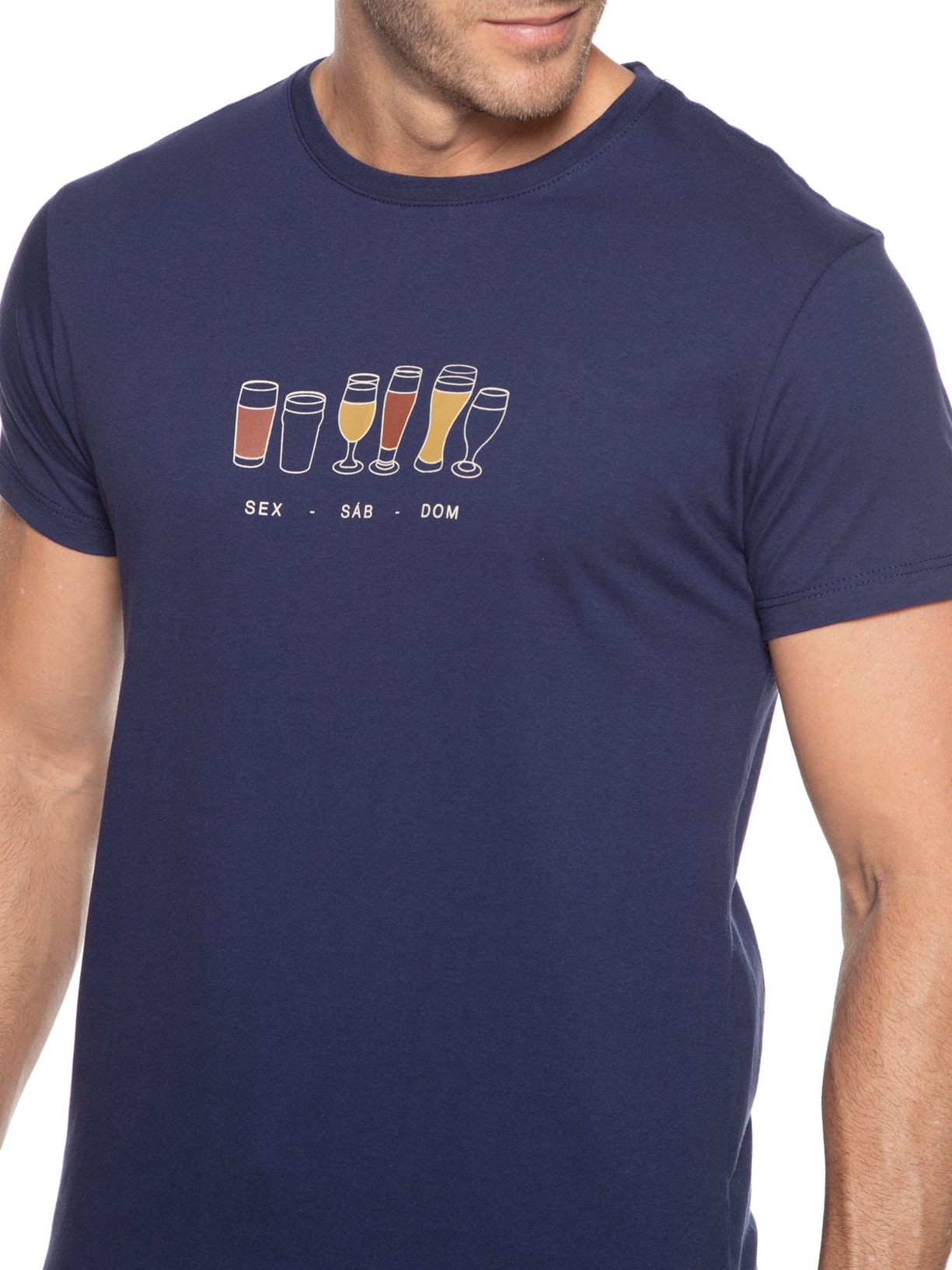 Camiseta Masculina Bar Azul Foxton