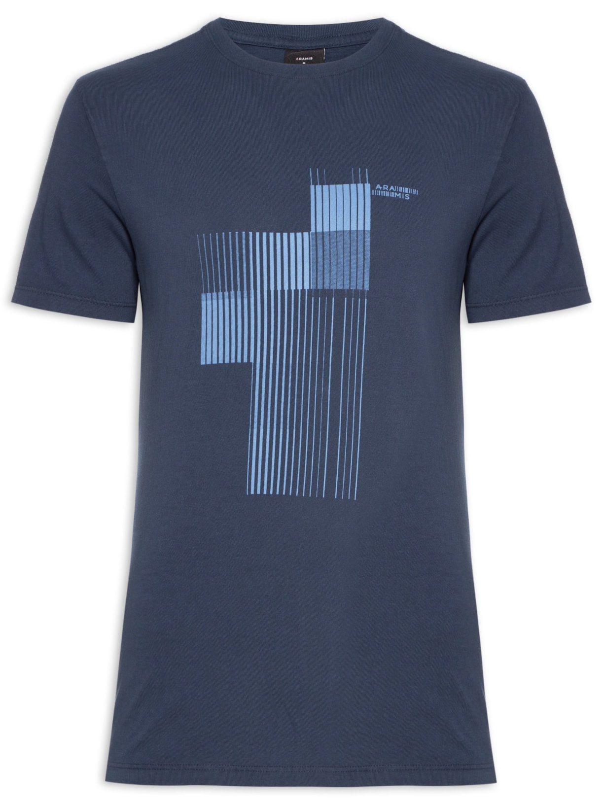 Camiseta Masculina Barcode - Azul