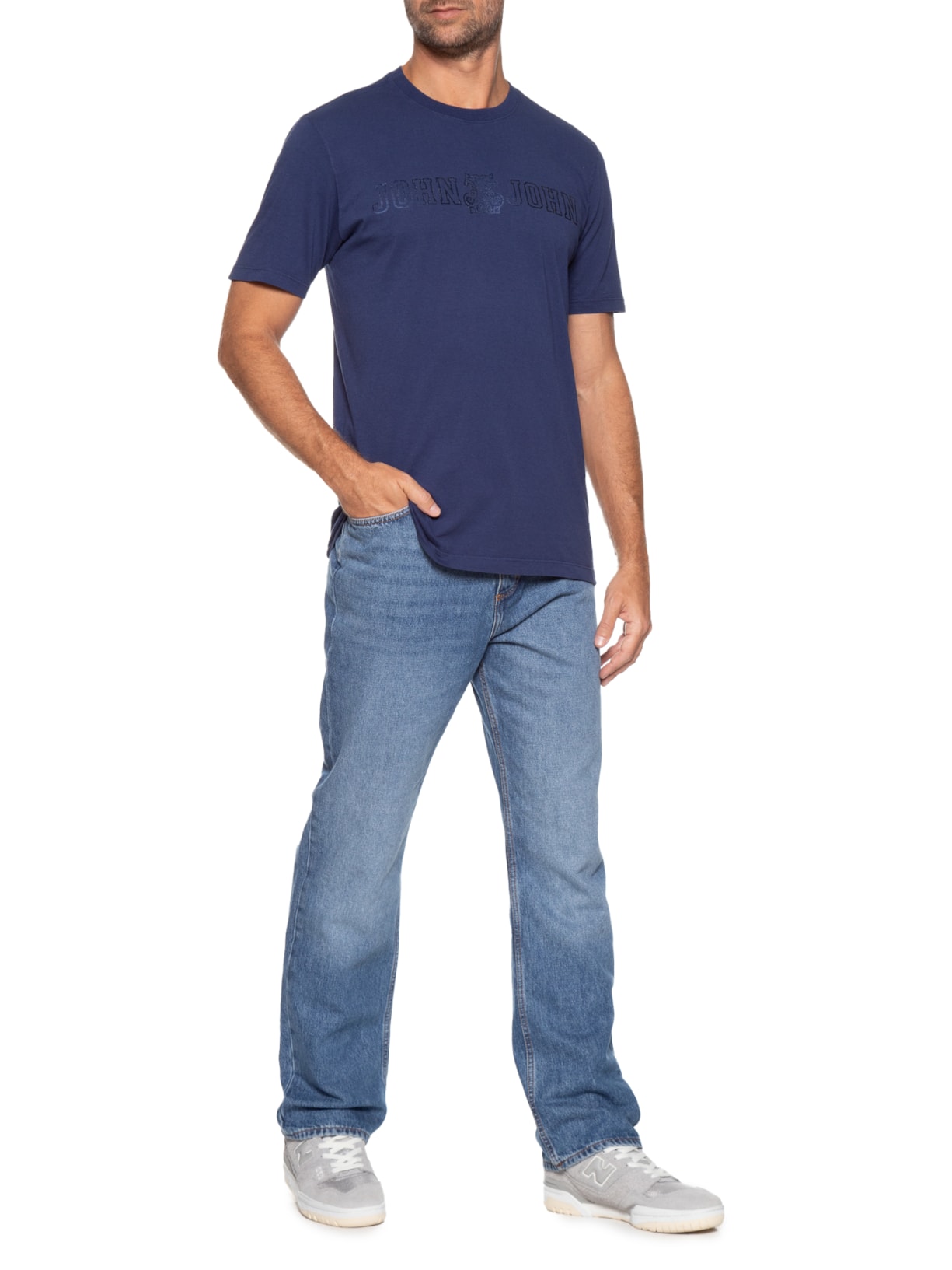 Camiseta Masculina Basic Azul John John